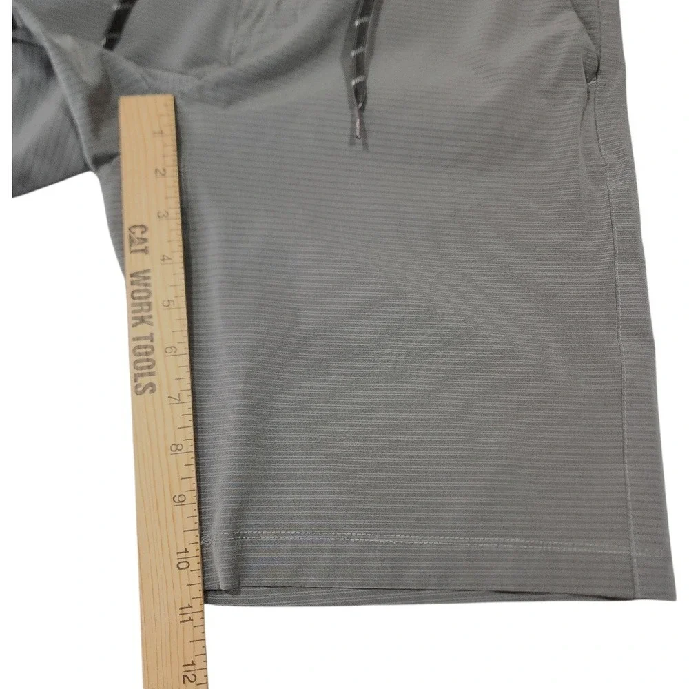 Hang Ten‎ Hybrid Board Short sz 32 Men Gray Stripe Flat Front Swim Surf Golf 11